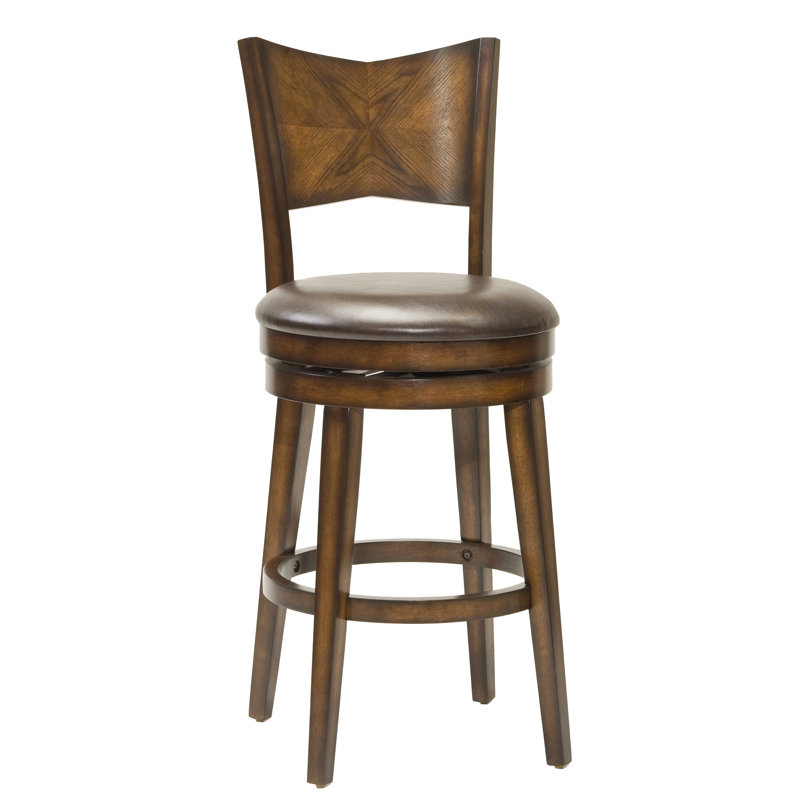 Burch Swivel Upholstered Counter Stool with Metal Frame Counter Stool 26.5 Seat Height